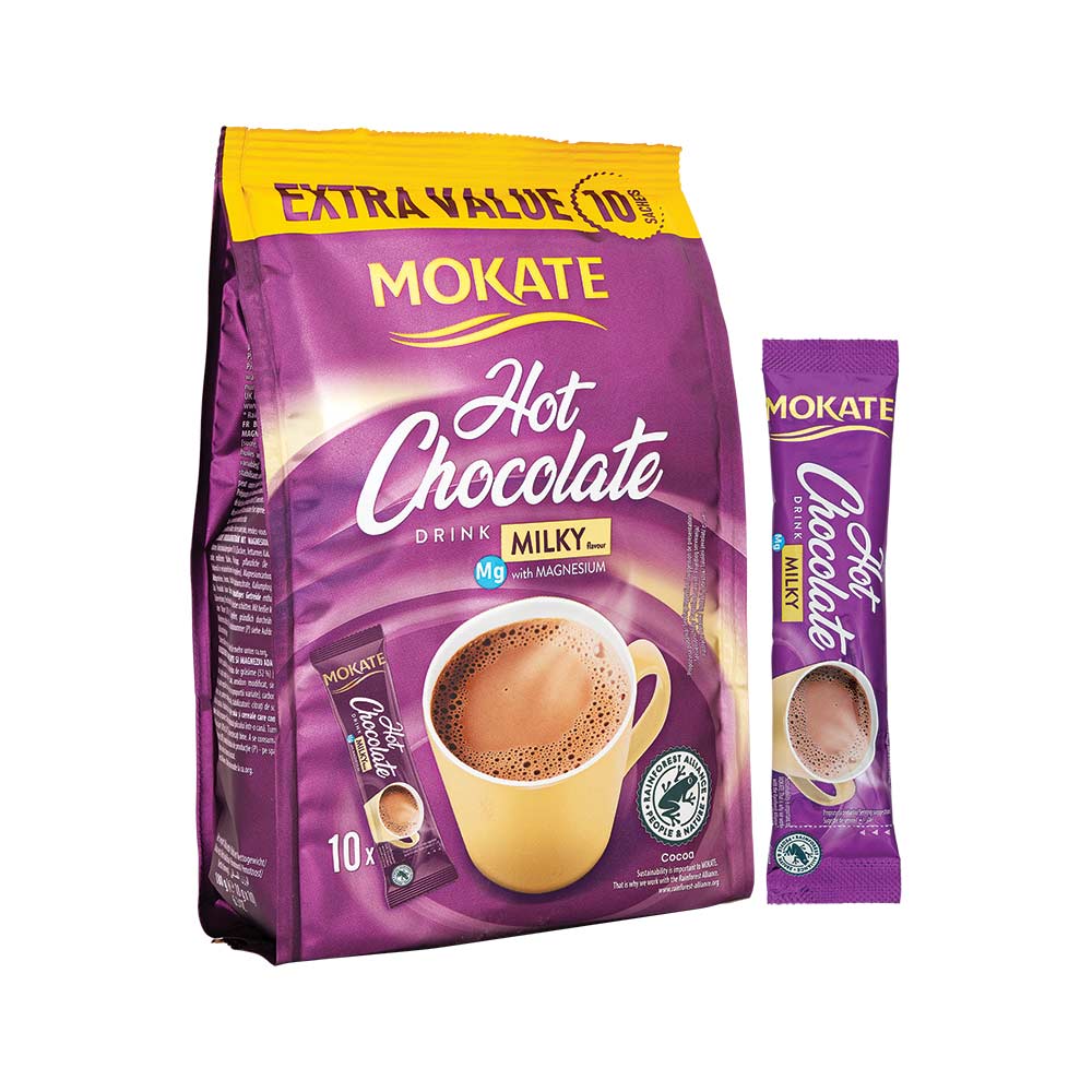 Mokate Hot Chocolate Sachets 18g x 10 Pack - Image 4